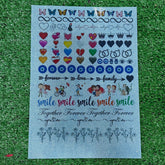 BUTTERFLY HEART EVIL EYE INSERT SHEET 5